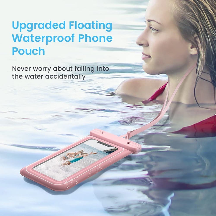 Sponge floating mobile phone waterproof bag for swimming drifting outdoor beach camping water park