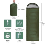 Camping Sleeping Bag Ultralight Waterproof 4 Season Warm Envelope Backpacking Sleeping Bags for Outdoor Traveling Hiking