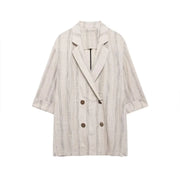 Linen striped suit jacket pants