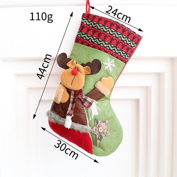 Christmas socks snowman socks decorative socks Christmas gift bags pendants