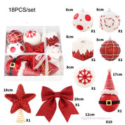 Christmas decorations Christmas tree top star foam Christmas ball set Christmas tree decoration pendant