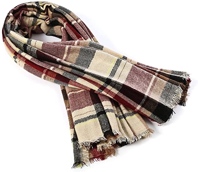 women scarves-grey brown