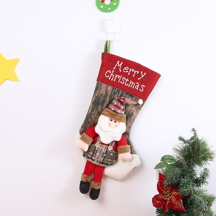 Christmas gift bags candy bags Christmas tree pendants large Christmas socks Christmas decorations