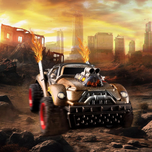 Wasteland Style 1:14 Scale 2.4GHz Model Racing Remote Control Car Hobby Electric RC Car Toys for Boys and Adults (Golden)