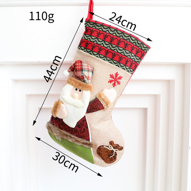 Christmas socks snowman socks decorative socks Christmas gift bags pendants