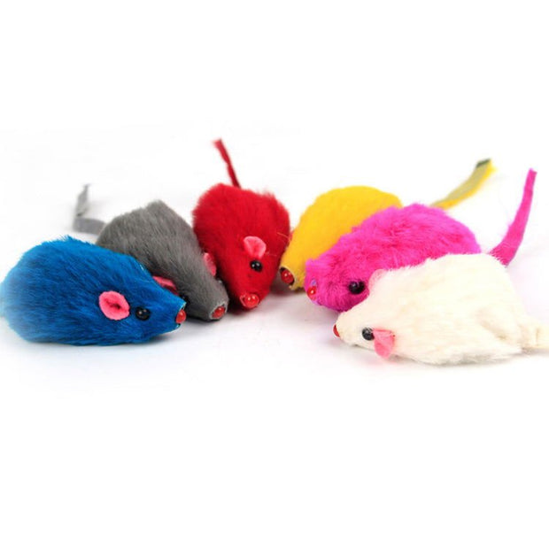 10 PCS PLUSH MOUSE CAT TOYS (Random Color) - Follow yourDream