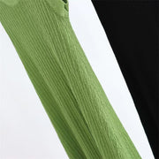 Lotus leaf edge lace U-neck knitted dress long skirt without sleeves long vest skirt knitted skirt