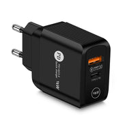 18W PD+QC3.0 fast charging charger with Type-c QC3.0 fast charging head