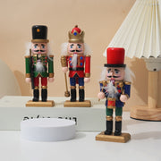 3-piece set of 15cm Christmas Nutcracker ornament desktop ornament