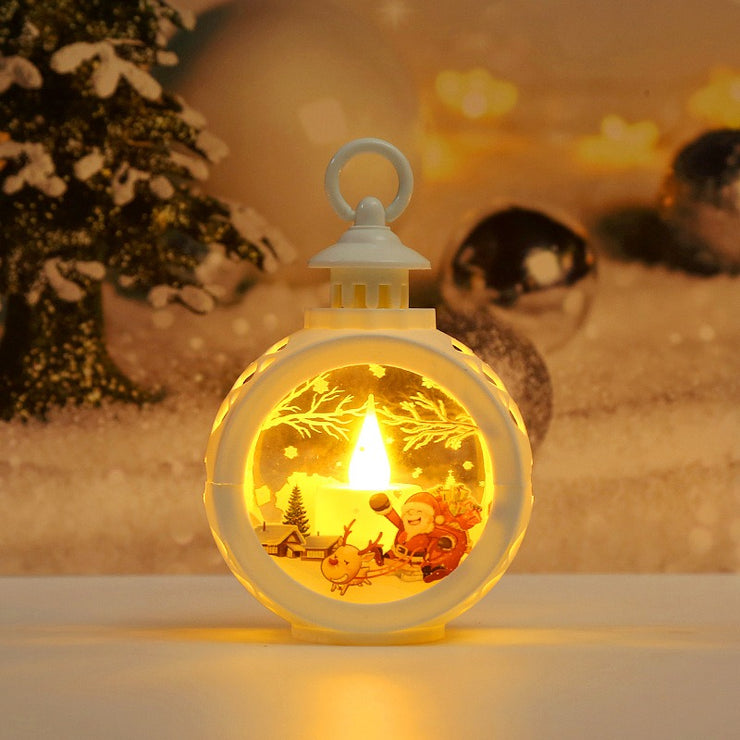 Christmas Decoration LED Small Round Lantern New Children's Handheld Lantern Gift Window Display