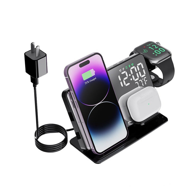 15W Four in One Wireless Charging Clock LED Digital Display Alarm Clock Temperature Display Wireless Charging - Follow yourDream