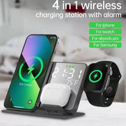 15W Four in One Wireless Charging Clock LED Digital Display Alarm Clock Temperature Display Wireless Charging - Follow yourDream