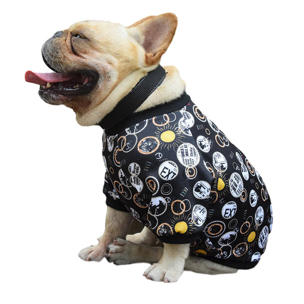 Printed Pet Clothes Spring And Autumn Dog Clothes Dog Clothes Pet Clothes