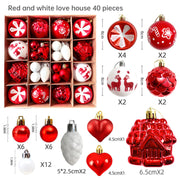 Christmas decoration 6cm electroplated ball plastic ball special-shaped painted Christmas ball gift Christmas tree pendant