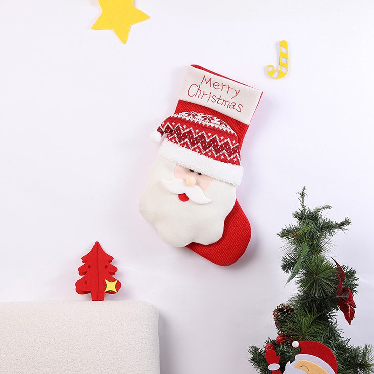 Large Christmas Socks Decoration Santa Claus Snowman Elk Christmas Bag Candy Socks Christmas Socks Gift Bag