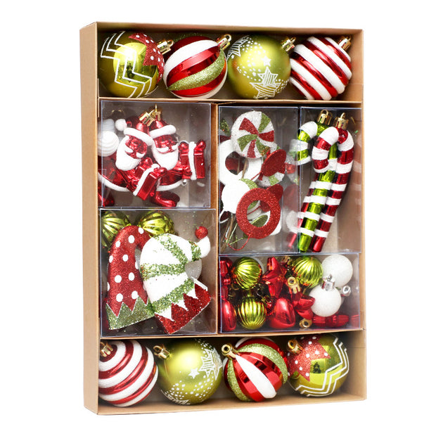 Christmas Decorations 50pcs/set painted Christmas ball set, Christmas tree decoration pendant