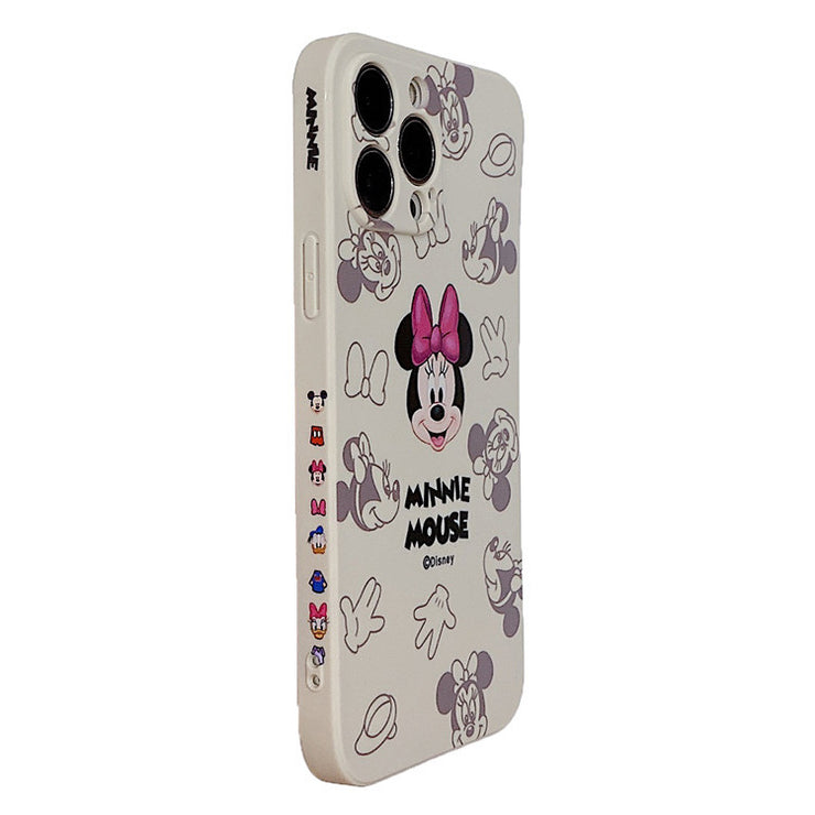 Cute Mickey suitable for iphone13pro mobile phone case full package Apple 8p / 12 dispersed Minnie 11 protective case XR