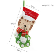 New Christmas Decoration Pendant Cat Claw Pet Candy Bag Gift Bag Cat Dog Christmas Socks Gift Bag