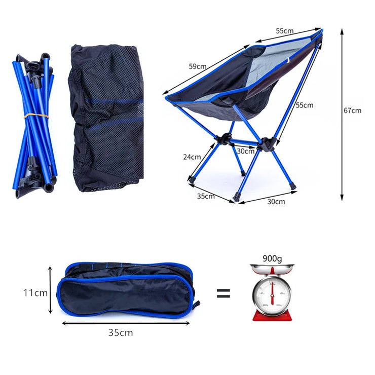 Travel Ultralight Folding Chair Superhard High Load Outdoor Camping Chair Portable Chair Hiking Picnic Seat Fishing Tools Chair