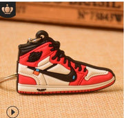 1pcs air jordan 1st generation sneakers AJ1 keychain off white joint dark brown barb keychain - Follow yourDream