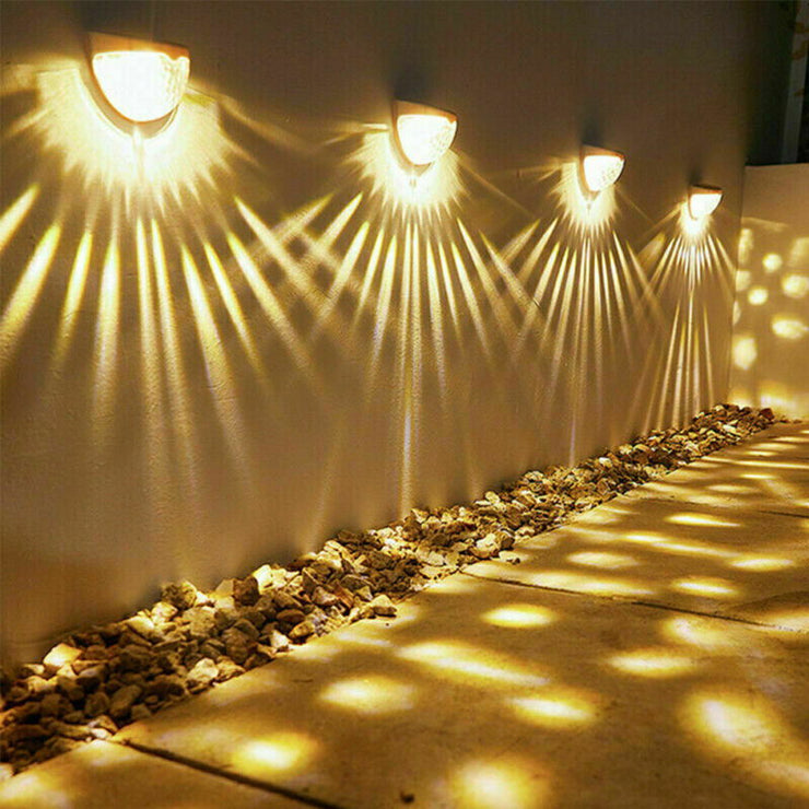 2-12PCS Solar Powered LED Wall Lights Door Fence Light Outdoor Garden Lamp Light - Follow yourDream