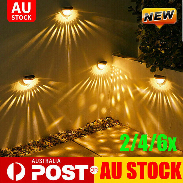 2-12PCS Solar Powered LED Wall Lights Door Fence Light Outdoor Garden Lamp Light - Follow yourDream