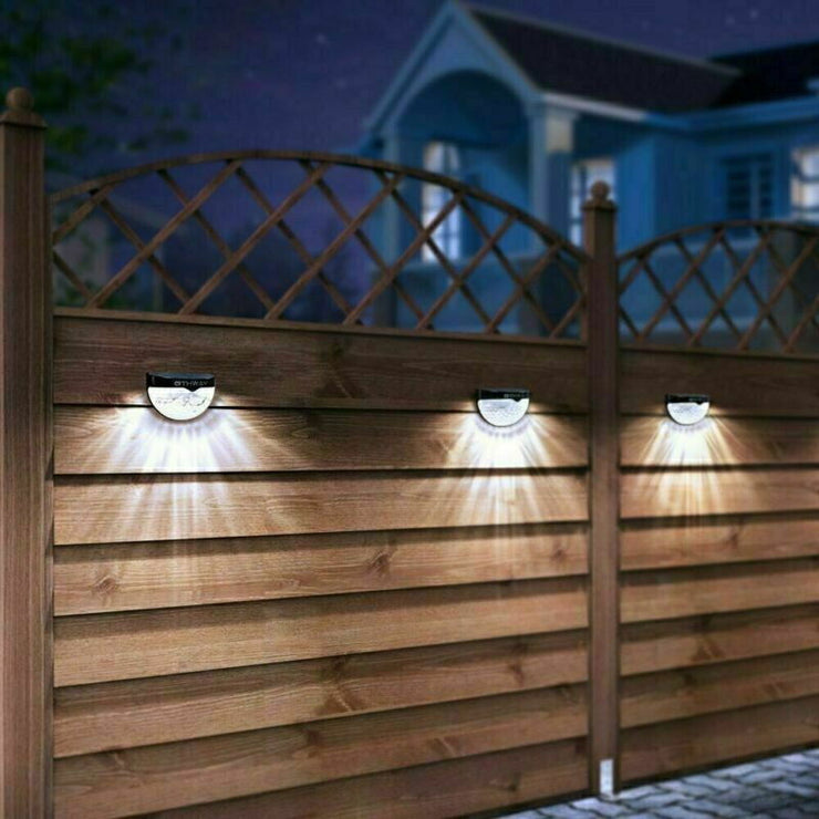 2-12PCS Solar Powered LED Wall Lights Door Fence Light Outdoor Garden Lamp Light - Follow yourDream