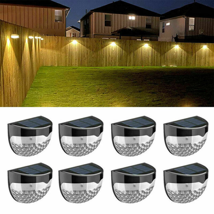 2-12PCS Solar Powered LED Wall Lights Door Fence Light Outdoor Garden Lamp Light - Follow yourDream