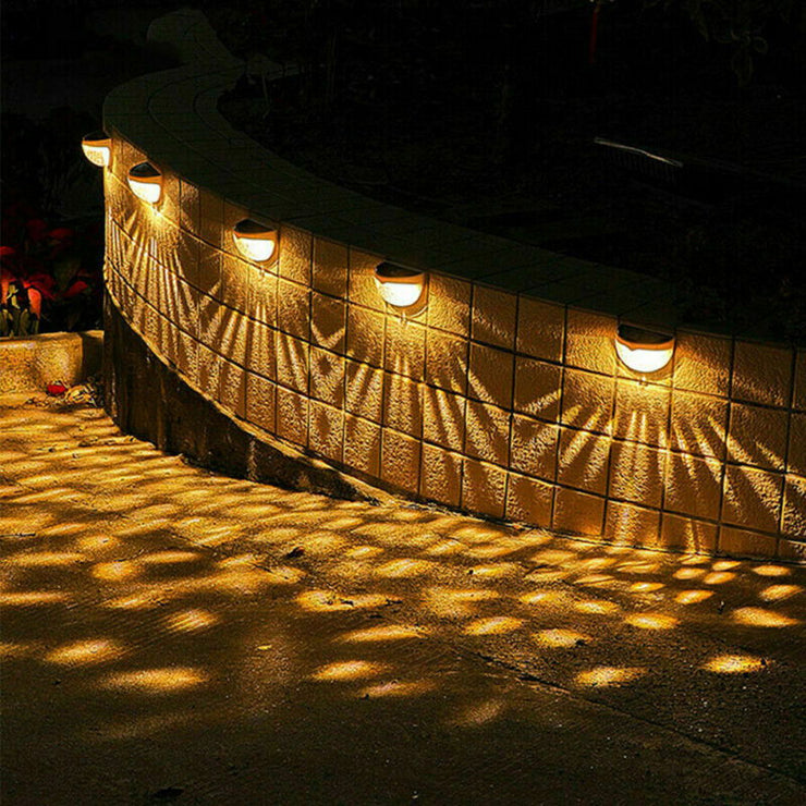 2-12PCS Solar Powered LED Wall Lights Door Fence Light Outdoor Garden Lamp Light - Follow yourDream