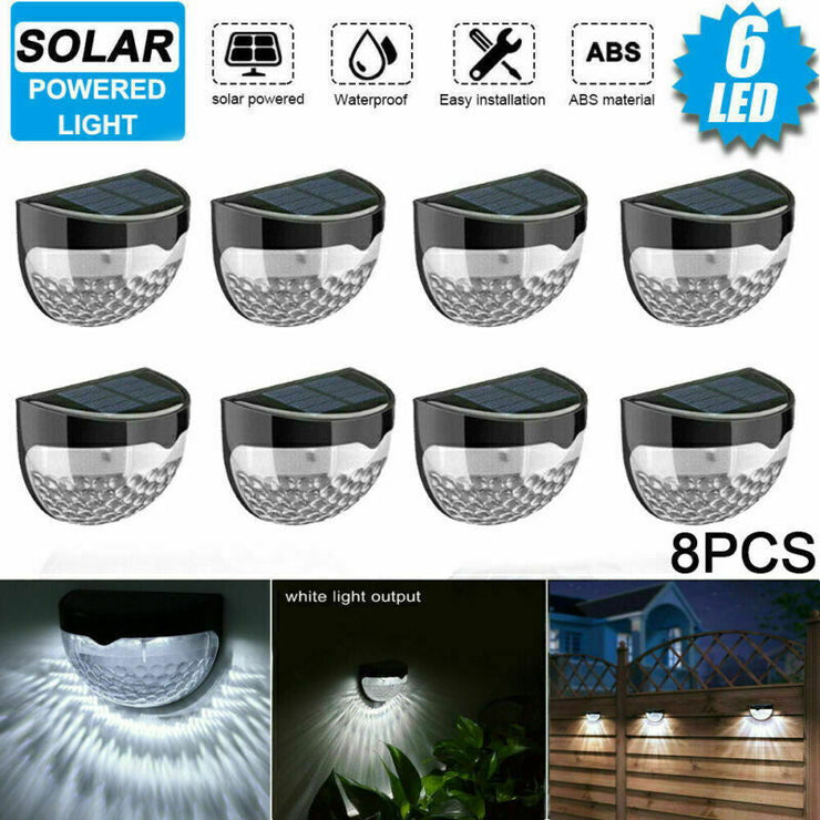 2-12PCS Solar Powered LED Wall Lights Door Fence Light Outdoor Garden Lamp Light - Follow yourDream