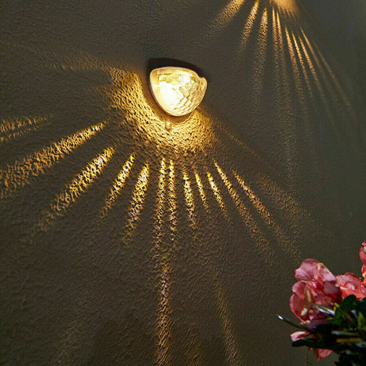 2-12PCS Solar Powered LED Wall Lights Door Fence Light Outdoor Garden Lamp Light - Follow yourDream