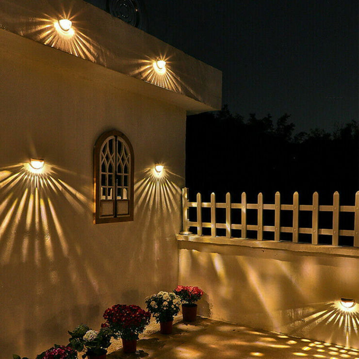 2-12PCS Solar Powered LED Wall Lights Door Fence Light Outdoor Garden Lamp Light - Follow yourDream