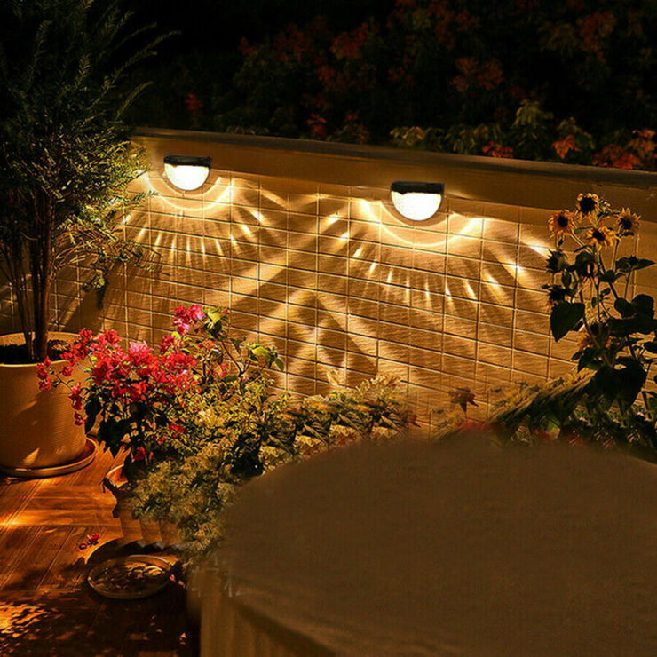 2-12PCS Solar Powered LED Wall Lights Door Fence Light Outdoor Garden Lamp Light - Follow yourDream
