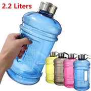 2.2L Portable Size PETG Large Capacity Water Bottle Training Sports Workout Drink Bottle Shaker Bottle with Handle Outdoor Gym - Follow yourDream