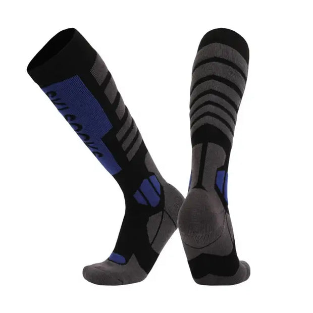 New Merino wool skiing socks with thickened towel bottom for men and women's outdoor winter high tube hiking socks