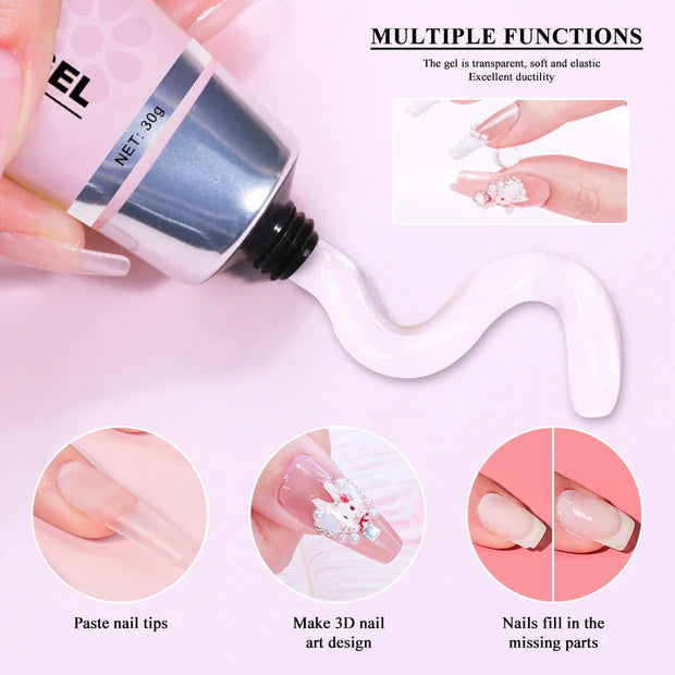 20ml/30ml Strong Nail Tips Glue Gel UV for Nails Rhinestones Resin Gem Jewelry DIY Decorations Adhesive Nail Fake Glue - Follow yourDream