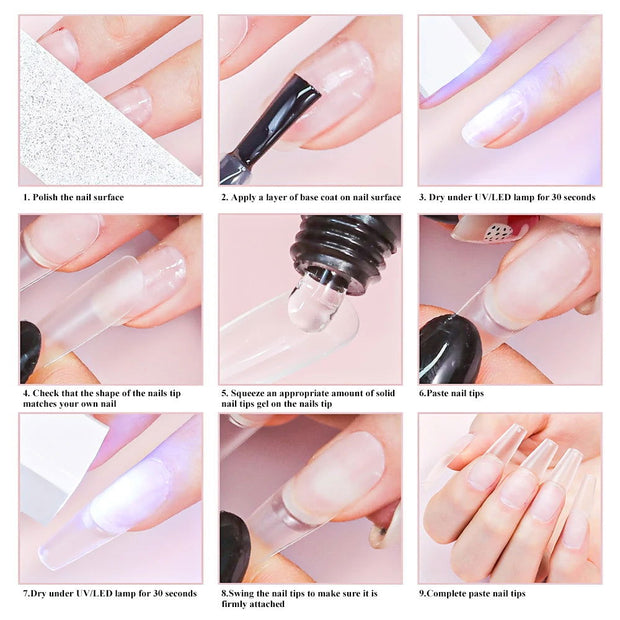 20ml/30ml Strong Nail Tips Glue Gel UV for Nails Rhinestones Resin Gem Jewelry DIY Decorations Adhesive Nail Fake Glue - Follow yourDream