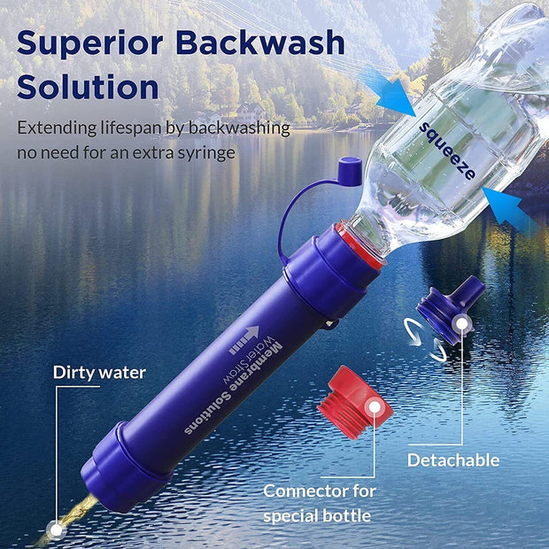 Gravity Water Filter Straw,Camping Water Filtration System|Water Purifier Straw