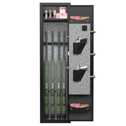 3-4 rifle and handgun safes, quick fingerprint with detachable rack and 2 adjustable gun slots