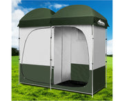 Double Camping Shower Toilet Tent Outdoor Portable Change Room