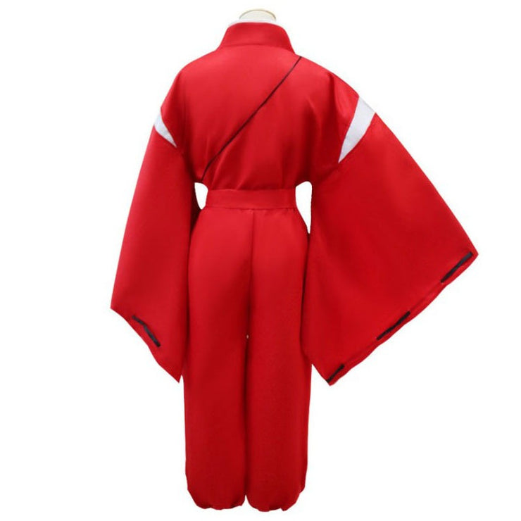 Anime Inuyasha cosplay costume red Japanese kimono men's robe costume Halloween party