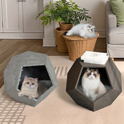 25.98"Modern Pet Furniture Cat Litter Side Table, Sofa Side Table, Planter MDF Multifunctional Furniture, Cement Gray - Follow yourDream