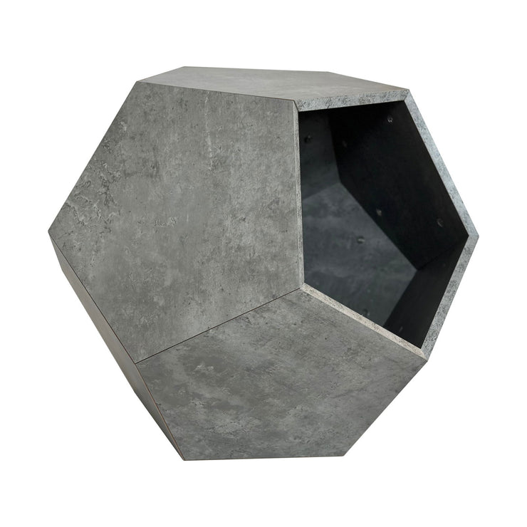 25.98"Modern Pet Furniture Cat Litter Side Table, Sofa Side Table, Planter MDF Multifunctional Furniture, Cement Gray - Follow yourDream
