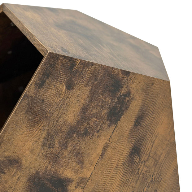 25.98'' Shaped Modern Pet Furniture Cat Kennel Side Table MDF Multi-Purpose Furniture Antique Wood Color - Follow yourDream