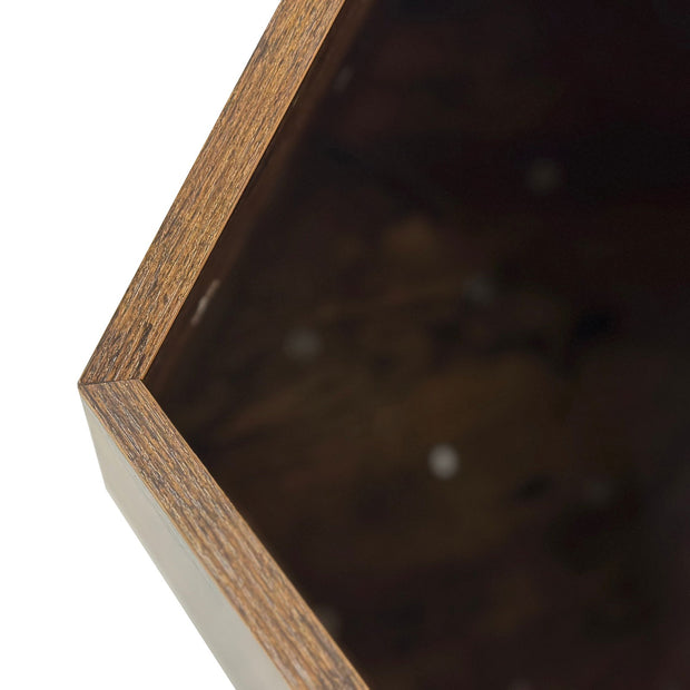 25.98'' Shaped Modern Pet Furniture Cat Kennel Side Table MDF Multi-Purpose Furniture Antique Wood Color - Follow yourDream