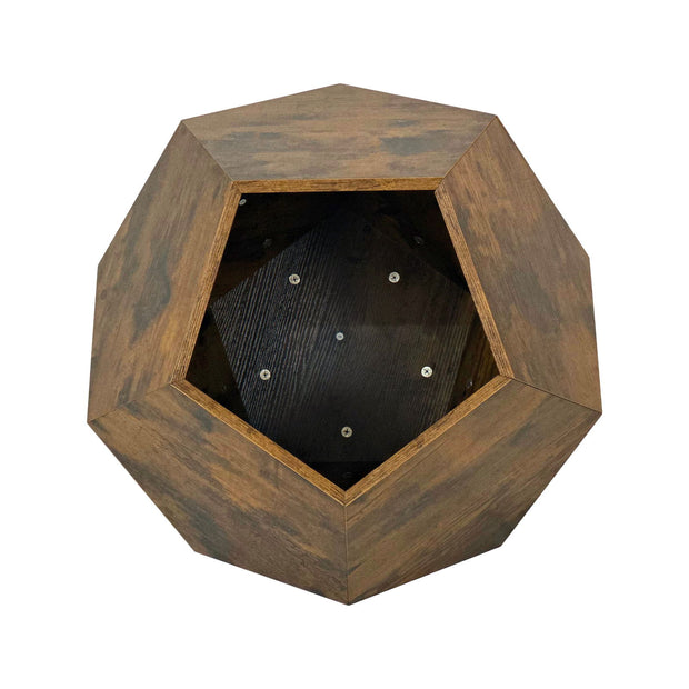 25.98'' Shaped Modern Pet Furniture Cat Kennel Side Table MDF Multi-Purpose Furniture Antique Wood Color - Follow yourDream
