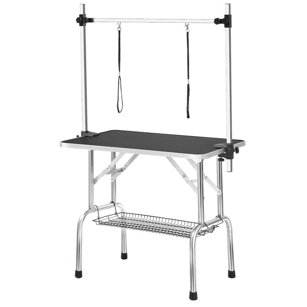 36" Professional Dog Pet Grooming Table Adjustable Heavy Duty Portable w/Arm & Noose & Mesh Tray