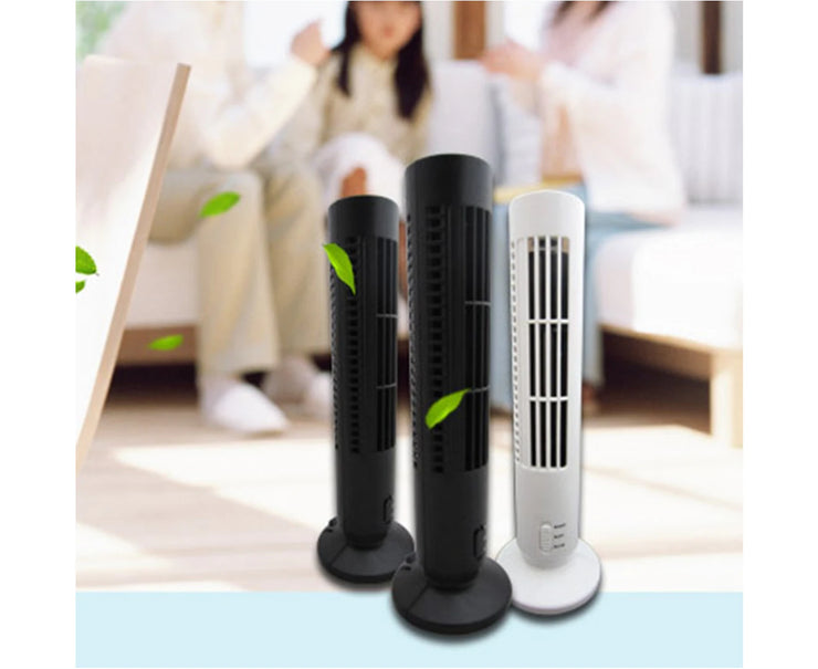 Mini USB Rechargeable Home Office Desktop Summer Air Cooler Cooling Tower Fan-Black