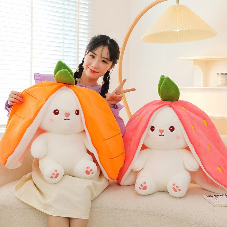 Plush toy fruit turned into rabbit doll toy doll gift girl ins fruit turned into rabbit doll