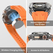 Suitable for Apple Watch triple proof design splicing high-quality silicone strap